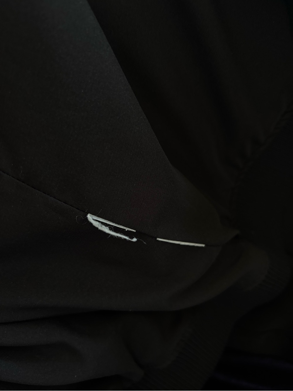MICHAEL Michael Kors Black Silky Bomber Jacket Silver Zip L Y2K Fall - Picture 13 of 13